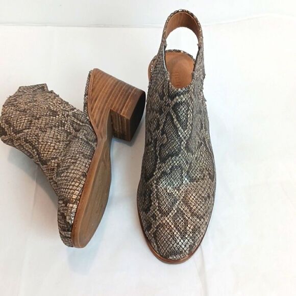 Gentle Souls Harlie snake print sling-back booties size 8 1/2 - Picture 1 of 8